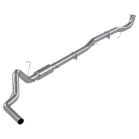 P1  4" Down Pipe Back, Race System, without bungs, with muffler, AL, 2015.5-2016** Chevy/GMC 2500...