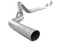P1 4" Down Pipe Back, Race System, without bungs, without muffler, - PLM Series, AL,  2008-2010 F...