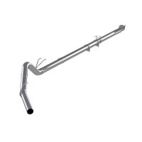 P1 4" Down Pipe Back, Race System, without bungs, without muffler, - SLM Series, Stainless, 2011-...