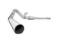 P1 4" Down Pipe Back, Race System, without bungs, with muffler - P Series, 2008-2010 Ford F250/35...