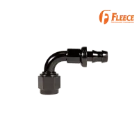 -10 90 Deg to Hose Barb Black Fleece Performance
