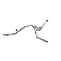 3 Inch Cat Back Exhaust System Dual Split Side Aluminized Steel For 07-08 Silverado/Sierra 1500 N...