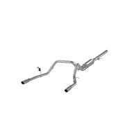 3 Inch Cat Back Exhaust System Dual Split Rear T409 Stainless Steel For 14-18 Silverado/Sierra 15...