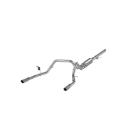 3 Inch Cat Back Exhaust System Dual Split Rear For 14-18 Silverado/Sierra 1500 Aluminized Steel M...