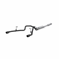 21-Up Ford F-150 Black Coated Aluminized Steel 3 Inch Cat-Back 2.5 Inch Dual Split Rear Exhaust S...