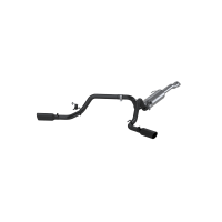 Toyota 3 Inch Cat Back Exhaust System For 16-23 Toyota Tacoma 3.5L Dual Split Side Armor BLK Seri...