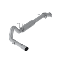 4 Inch Cat Back Exhaust System Single Side Stock Cat Exit Aluminized Steel For 03-07 Ford F-250/3...