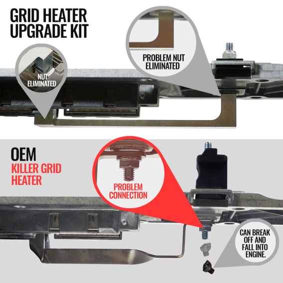 KILLER GRID HEATER UPGRADE KIT DODGE/RAM 6.7L CUMMINS 2500/3500 2007-2024