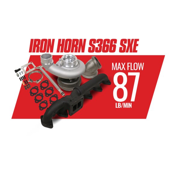 BD Iron Horn 5.9L Cummins Turbo Kit S366SXE/80 1.00AR Dodge 2003-2007