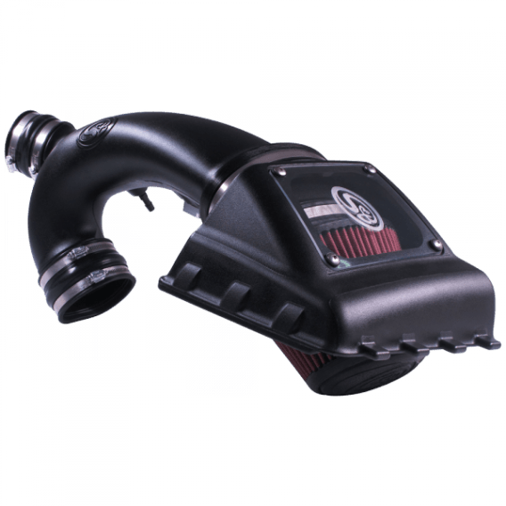 Cold Air Intake For 11-14 Ford F150 V6-3.5L Ecoboost Oiled Cotton Cleanable Red S&B