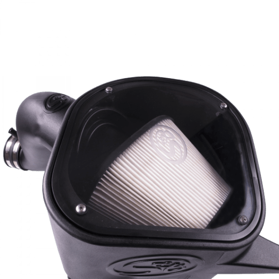 Cold Air Intake For 13-18 Dodge Ram 2500 3500 L6-6.7L Cummins Dry Extendable White S&B