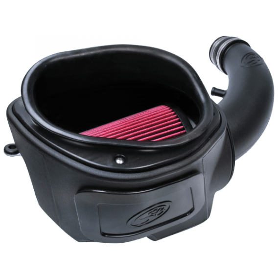 Cold Air Intake For 07-11 Jeep Wrangler JK V6-3.8L Oiled Cotton Cleanable Red S&B