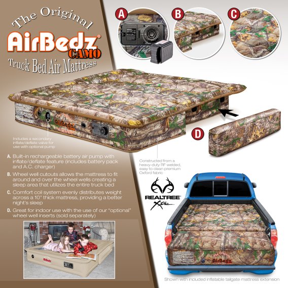 AirBedz CAMO by Pittman Outdoors - Original Inflatable Wheel Well Side Inserts - FITS ONLY PPI 40...