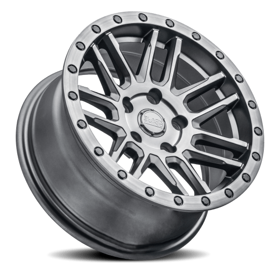 Arches GM Brushed Gunmetal / Black Lip Edge-Black Bolts
