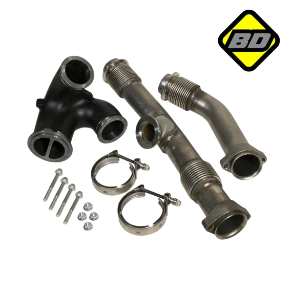 BD 6.0L Powerstroke Up-Pipes Kit w/EGR Connector - Ford 2004.5-2007