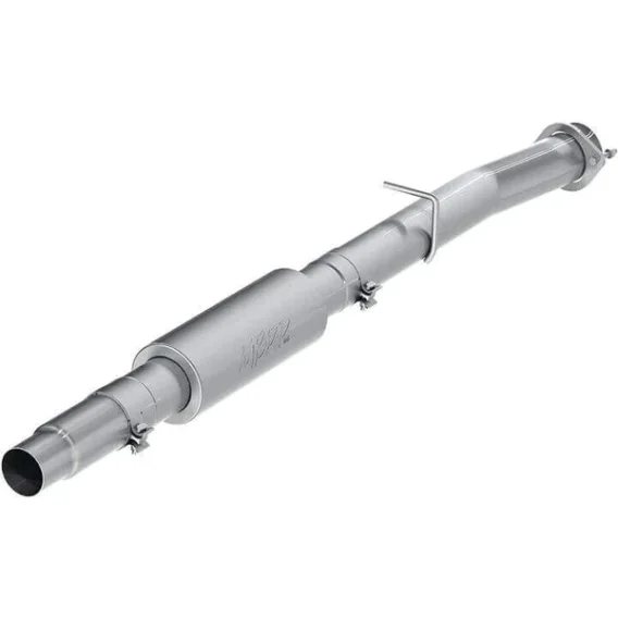 P1 4" Race Pipe without bungs, with muffler, T409 Stainless, 2019-2022 RAM 2500/3500 6.7L ,All Mo...