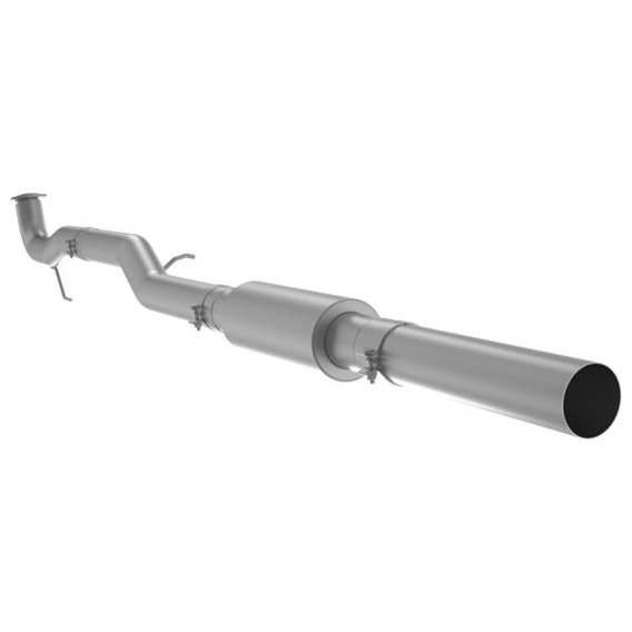 P1 4" Race Pipe without bungs, with muffler, Aluminized, 2015.5-2016** Chevy/GMC 2500/3500 HD