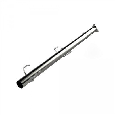 P1 4" Race Pipe without bungs, Aluminized, 2016-2019 Nissan Titan XD, 5.0 Cummins