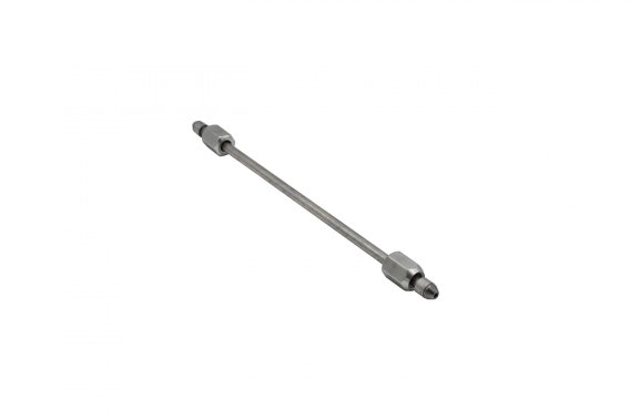 12 Inch High Pressure Fuel Line 8mm x 3.5mm Line M14 x 1.5 Nuts Fleece Performance Front View
