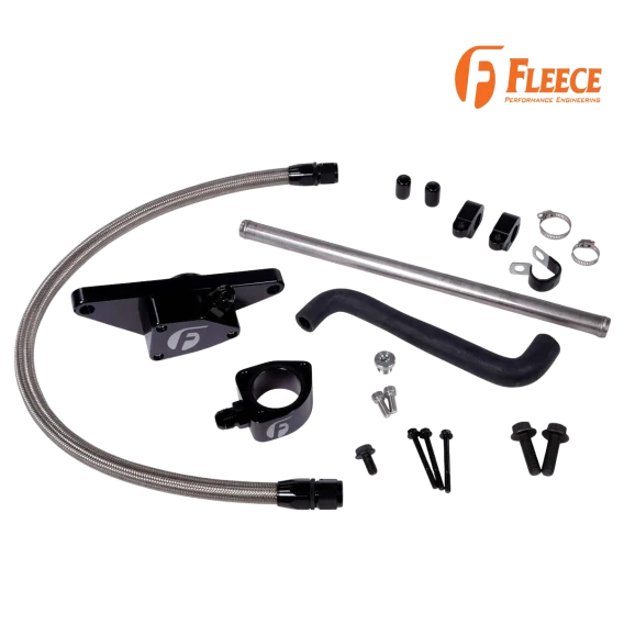Cummins Coolant Bypass Kit Auto Trans with Stainless Steel Braided Line  2003-05 Dodge Ram 2500/3...