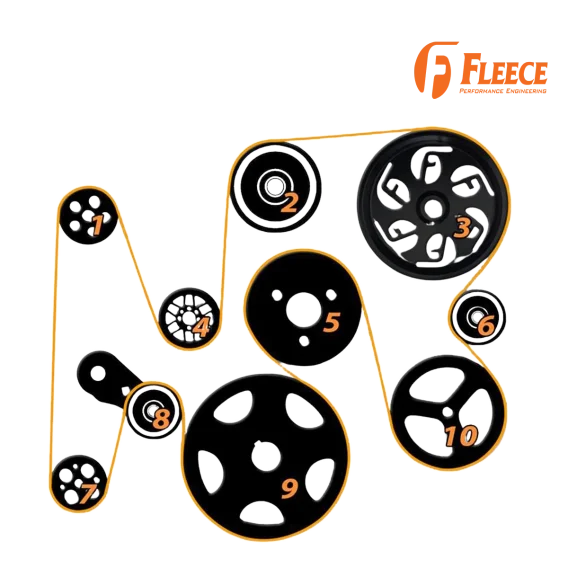 2010-2012 Cummins Dual Pump Belt Diagram