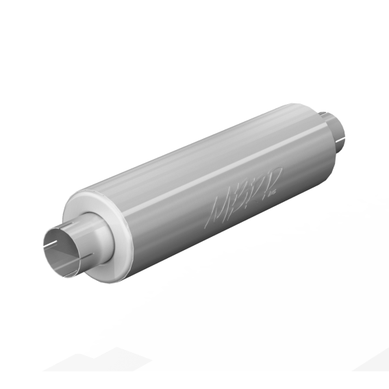 3 Inch Exhaust Pipe ID Inlet/Outlet 26 Inch Single Muffler Mild Tone Aluminized Steel MBRP