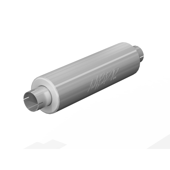3 Inch Exhaust Pipe ID Inlet/Outlet 26 Inch Single Muffler Mild Tone T409 Stainless Steel MBRP