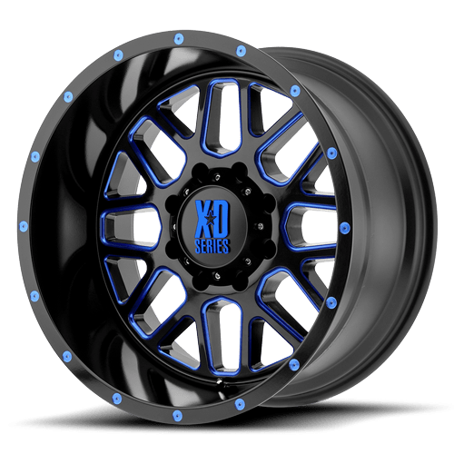 Grenade XD820 SB-BL Satin Black / Milled-Blue Tinted-Clear Coat