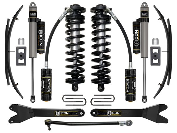 ICON 2023 Ford F-250/F-350 4WD, 2.5-3" Lift, Stage 3 Coilover Conversion System w/ Radius Arms & ...