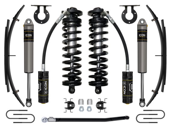 ICON 08-10 Ford F250/F350, 2.5-3" Lift, Stage 2 Coilover System w/ Leaf Springs