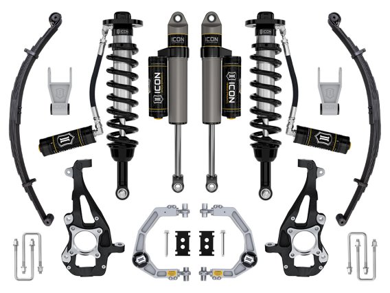 ICON 2021-2023 Ford F-150 4WD, 3.5-4.5" Lift, Stage 3 Suspension System, Billet UCA w/ Leaf Packs