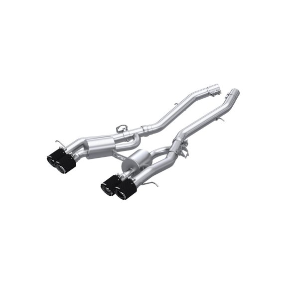 2021-2024 BMW M4 G82 and M3 G80 T304 Stainless Steel 3 Inch Axle-Back Quad Rear Exit with Carbon ...