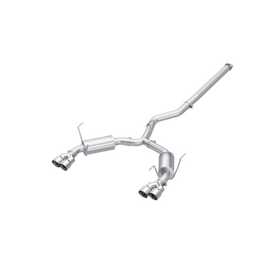 22-Up Subaru WRX 2.4L T304 Stainless Steel 3 Inch Cat-Back Dual Split Rear Quad Tips Street Profi...