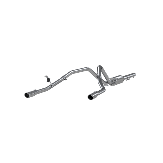 Cat Back Exhaust System Dual Split Rear Aluminized Steel For 09-13 Silverado/Sierra 1500 4.8/5.3/...