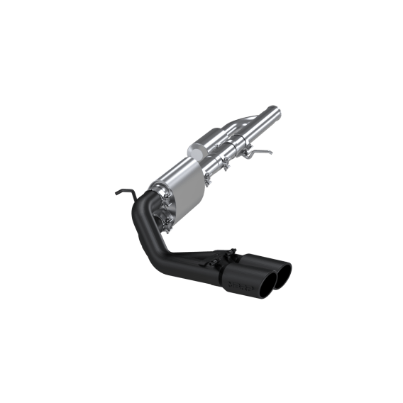 3 Inch Cat Back Exhaust System Pre-Axle Dual Outlet Black Coated For 09-18 Silverado/Sierra 1500 ...