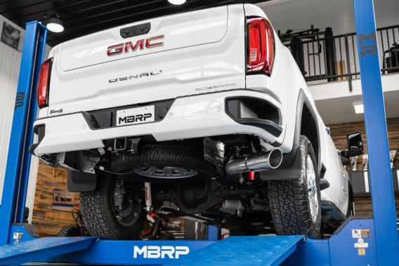 4 Inch Cat Back Exhaust System Single Side Exit 20-Up Silverado/Sierra 2500/3500 HD 6.6L V8 Armor...