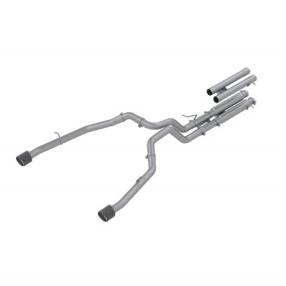 2021-Up RAM TRX T304 Stainless Steel 3 Inch Cat-Back Dual Split Rear with Carbon Fiber Tips Race ...