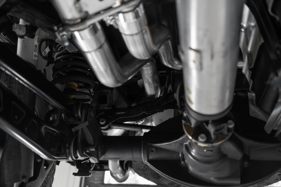 2021-Up RAM TRX T304 Stainless Steel 3 Inch Cat-Back Dual Split Rear with Carbon Fiber Tips Race ...