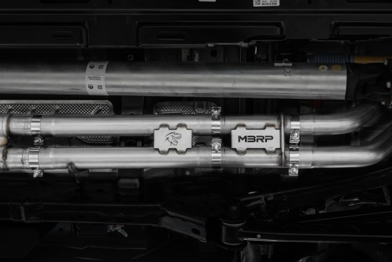2021-Up RAM TRX T304 Stainless Steel 3 Inch Cat-Back Dual Split Rear with Carbon Fiber Tips Race ...