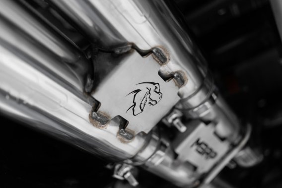 2021-Up RAM TRX T304 Stainless Steel 3 Inch Cat-Back Dual Split Rear with Carbon Fiber Tips Race ...