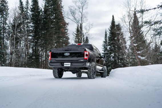 21-Up Ford F-150 4 Inch Cat Back Single Side Race version T409 Stainless Steel Exhaust System MBR...