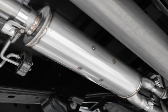 21-Up Ford F-150 T409 Stainless Steel 3 Inch Cat-Back 2.5 Inch Dual Split Side Exhaust System MBR...