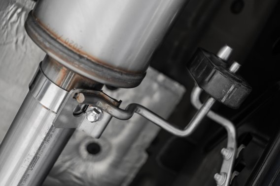 21-Up Ford F-150 T409 Stainless Steel 3 Inch Cat-Back 2.5 Inch Dual Split Side Exhaust System MBR...