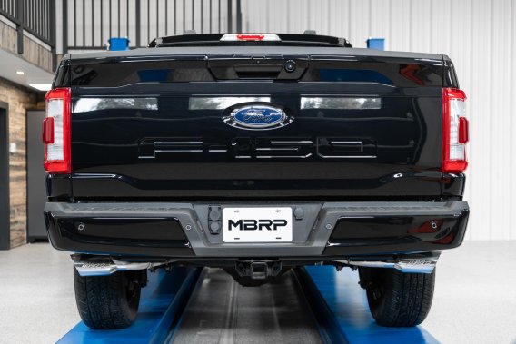 21-Up Ford F-150 T409 Stainless Steel 3 Inch Cat-Back 2.5 Inch Dual Split Side Exhaust System MBR...