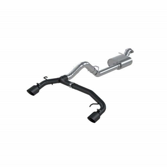 21-Up Ford Bronco 2.3L/2.7L EcoBoost 2/4-Door Black-Coated Aluminized Steel 3 Inch Cat-Back Dual ...