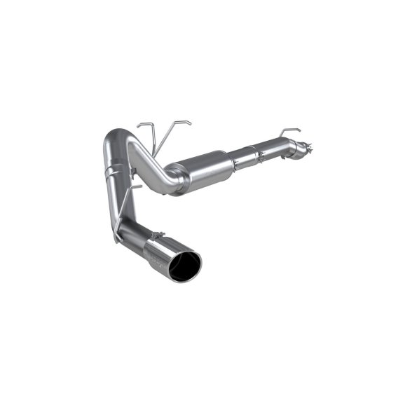 4 Inch Resonator Back Exhaust System Single Side Exit Aluminized Steel For 11-16 Ford F-250/350 6...