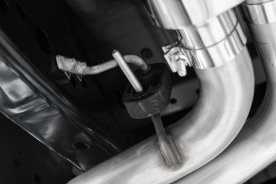 3 Inch Cat Back Exhaust System Pre-Axle Dual Outlet T304 Stainless Steel Street Version For 15-20...