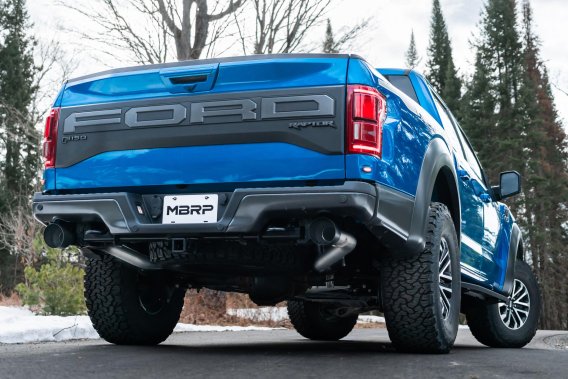 3 Inch Exhaust Resonator Back Dual Rear Exit T409 Stainless Steel For 17-20 Ford F-150 Raptor 3.5...