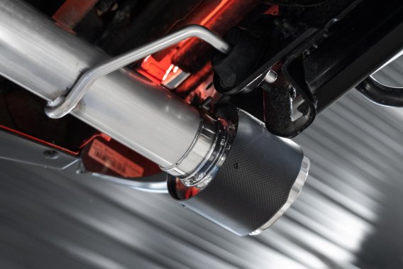 2021-Up Ford F-150 Raptor 3.5L EcoBoost HO 3 Inch Axle-Back Dual Rear Exit T304 Stainless Steel w...