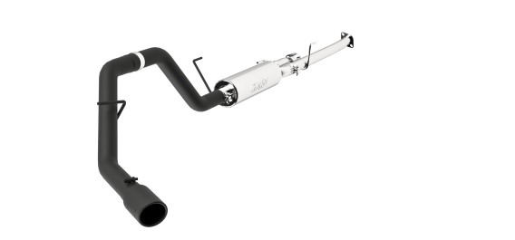 Cat Back Exhaust System Single Side Black Aluminized Steel For 09-21 Toyota Tundra 5.7L, EC-Std. ...